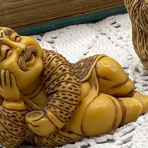 3 Little  Monk Figurines Buddhas Vintage Collectible  ornament figurines - Picture 6 of 7